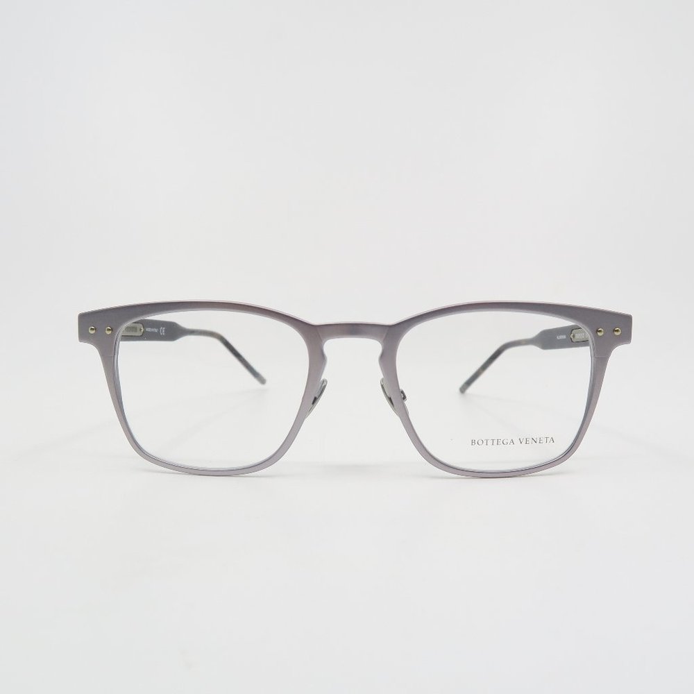 Bottega Veneta BV0181O 002 51mm. New Silver Aluminium, New, Men's Eyeglasses.
